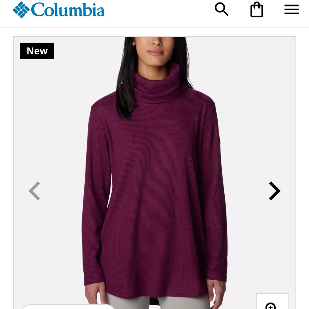 Brand new Women's Holly Hideaway Waffle Cowl Neck Pullover